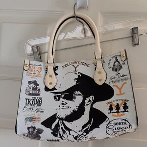 Yellowstone Themed White and Black Purse. New Never Used.